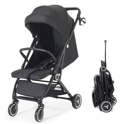 Teknum Travel Cabin Stroller with Coffee Cup Holder - Black